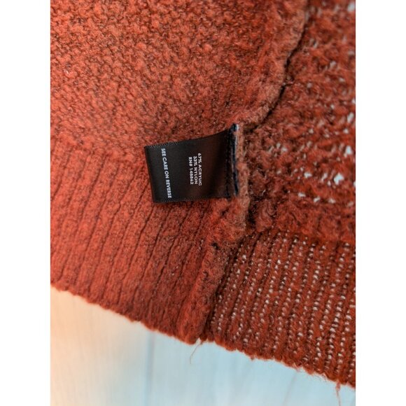 Torrid Open Front Cardigan Long Sweater Orange Knit Size 2 2X Long Sleeve - Picture 4 of 7